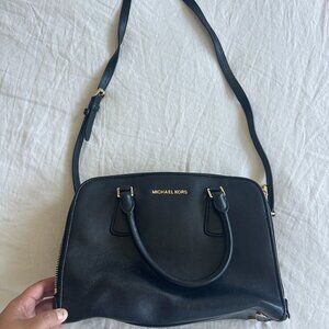 Michael Kors Black Leather Crossbody Purse